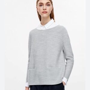 COS Light Gray Crew Neck Sweater